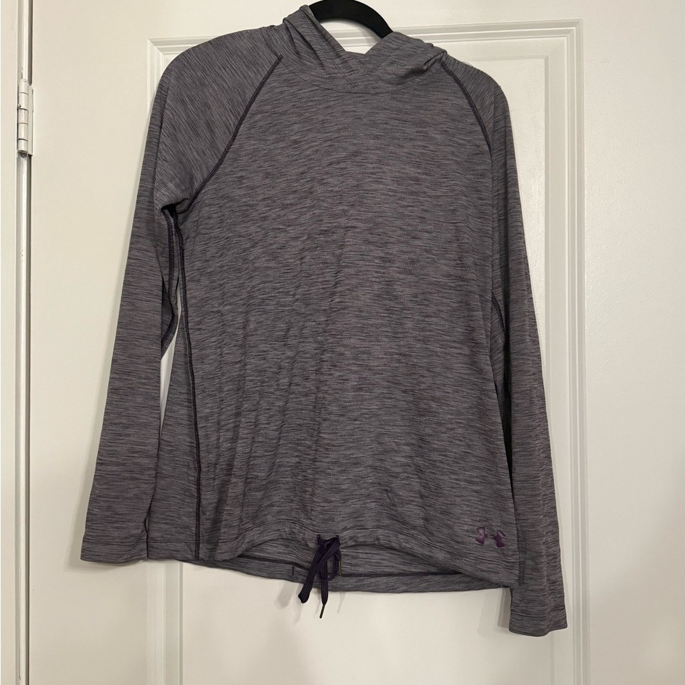 Under Armour Women's HeatGear Velocity Twist Heathered Hoodie Loose Fit Pullover